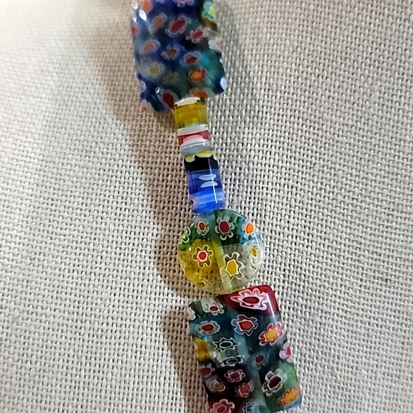 Colorful Millefiori Glass Necklace - Picture 2 of 5